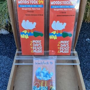 1994 Woodstock 94 2 More Days of Peave & Music  Ticket Stubs with Cassette Tape